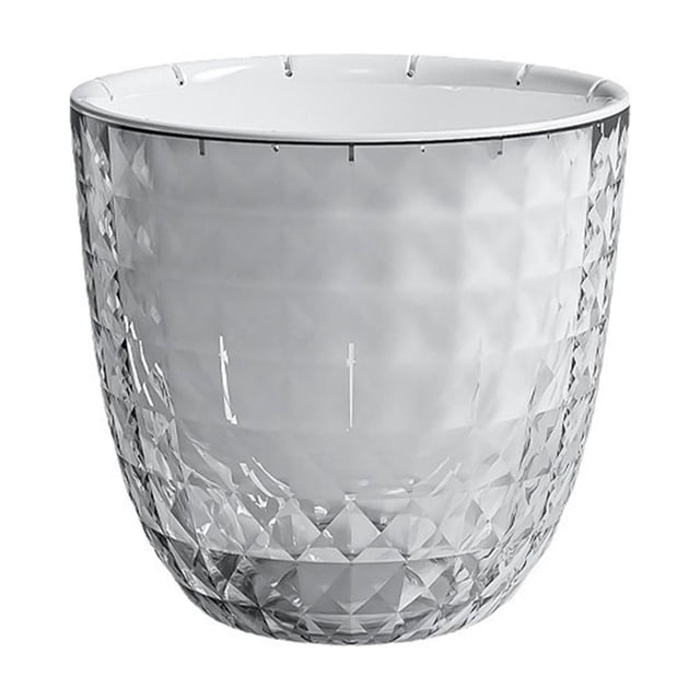 Transparent Flower Pot Double Layer Water Storage Flower Pot Small Planting Pot Lazy Office Flower Pot