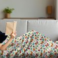 thumbnail image 3 of Animals Soft Flannel Fleece Throw Blanket, Colorful Composition of Summer Insects Happy Cheerful Bugs Nursery Illustration, Cozy Plush for Indoor and Outdoor Use, 50" x 60", Multicolor, by Ambesonne, 3 of 5