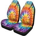 thumbnail image 2 of ZHANZZK Set of 2 Car Seat Covers Colorful Dye Abstract Tie Dyed Batik Color Shibori Universal Auto Front Seats Protector Fits for Car,SUV Sedan,Truck, 2 of 5
