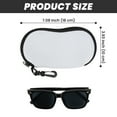 thumbnail image 2 of Aspire Sunglasses Soft Case, Neoprene Zipper Eyeglasses Bag with Carabiner, Ultra-Light Travel Pouch for Women Men - White, 2 of 7