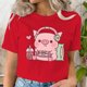 thumbnail image 3 of Camiseta de Juego de cerdo rosa para mujer, sudadera Y2k, ropa de té Boba para niña, camisetas de marca 2000s Y2k, 3 of 5