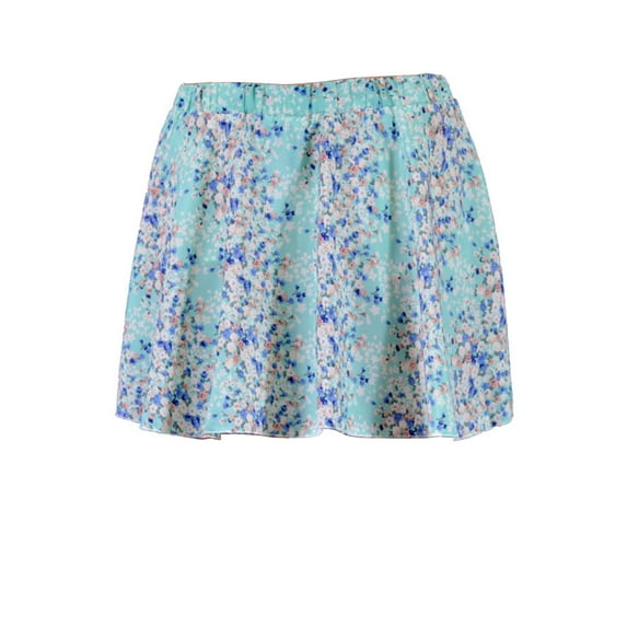 Charming Flirty Floral Print Elastic Waist Woven Circle Skirt