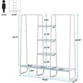 thumbnail image 7 of Freestanding Garment Rack, Clothes Rack with Double Rods and Storage Shelves, 7 of 7