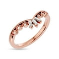 thumbnail image 2 of Diamond 1/6 ct tw Chevron Band in 14K Rose Gold, 2 of 4
