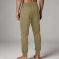 thumbnail image 5 of NEBWOAK Plus Size Mens Sweatpants, Khaki Cotton Blend Relaxed Fit Tapered Jogger Pants with Drawstring and Deep Pockets,Size 4XL, 5 of 9