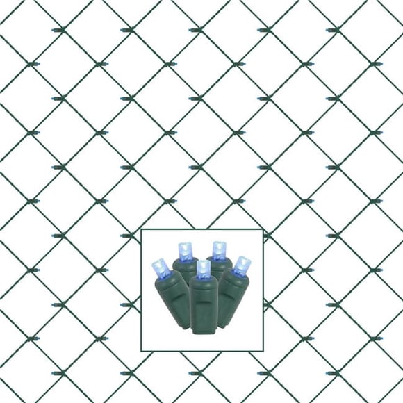Vickerman X4G4612T 4 x 6 ft. 120 Blue Wide Angle Twinkle LED Net Light on Green Wire