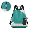 thumbnail image 5 of FORMRS Women's Travel Backpack Purse Anti-Theft Hidden Pockets Casual Shoulder Bag, Black Cat and Coffee, 5 of 7