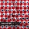 thumbnail image 3 of 4th of July Tablecloth Round 60 Inch,Red White Buffalo Plaid Check Blue Patriotic Stars Table Cloth,Stain Resistance Polyester Independence Day Table Covers for Kitchen Dining Parties Picnic, 3 of 6