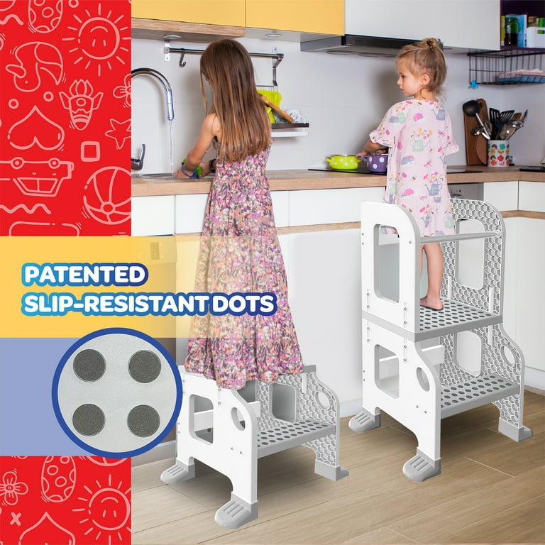 Core Pacific Kitchen Buddy 2-in-1 Stool for Ages 1-3 Safe Up to 100 lb