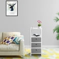 thumbnail image 3 of Table de Chevet avec Tiroir et Étagère, Table d'Appoint en MDF Durable Tour de Rangement Commode avec 3 Bacs Amovibles Chambre Salon, 3 of 7