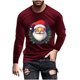 thumbnail image 2 of Blusas y camisas de manga larga con cuello redondo para hombre, blusa de poliéster con estampado navideño de otoño y manga larga para hombre., 2 of 5