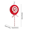 thumbnail image 2 of F Red White Plush Candy Christmas Ball Picks With Hollow Design, Festive Ornament And Plastic Material For Tree Decor And Gift Wrapping 17.72X7.87X2.16In 0.07Lb, 2 of 6