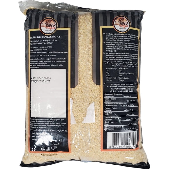 Duru - Boulgour Jaune Grossier - 1 Unité - 1 kg - Blé Dur Moulu sur Pierre Copieux pour Pilafs Traditionnels (1 Unité)