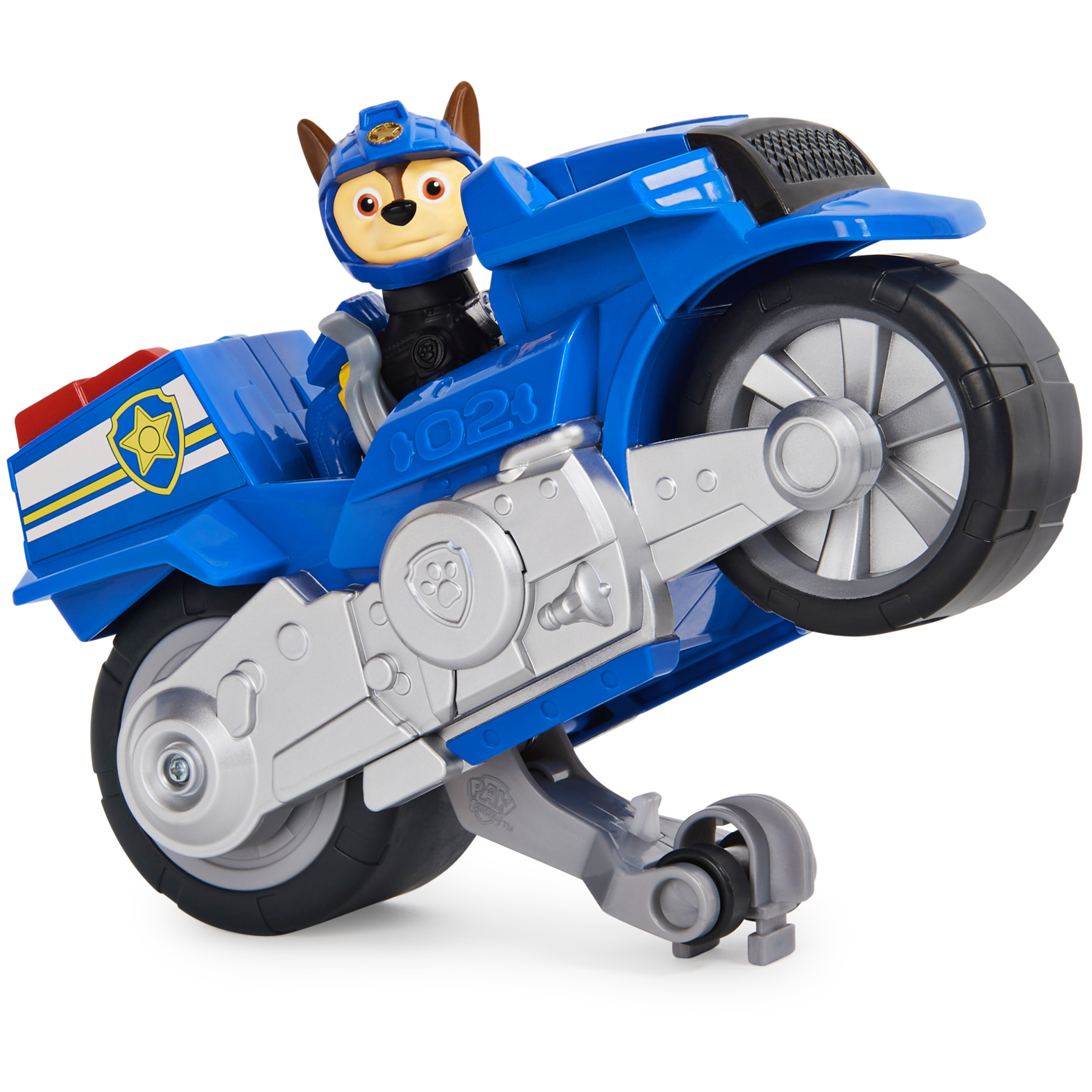 PAW Patrol, Moto Pups Chase’s Deluxe Pull Back Motorcycle Vehicle with Wheelie Feature and Figure - image 5 of 7