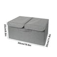 thumbnail image 3 of JunYeShi Under $2.00 Foldable Storage Bins Fabric Storage Boxes with Lids Handles Storage Organizers for Toys Shelves Clothes Papers Books Gray, 3 of 6