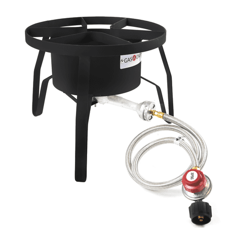 Gas One High Pressure 1-Burner Propane Outdoor Cooker Burner Stove with Adjustable 0-20PSI