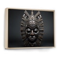 thumbnail image 2 of Designart "Tribal Makonde African Mask I" African Tribal Floater Framed Canvas Wall Art, 2 of 7