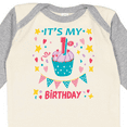 thumbnail image 4 of Inktastic Colorful Cupcake and Confetti Girls 1st Birthday Boys or Girls Long Sleeve Baby Bodysuit, 4 of 5