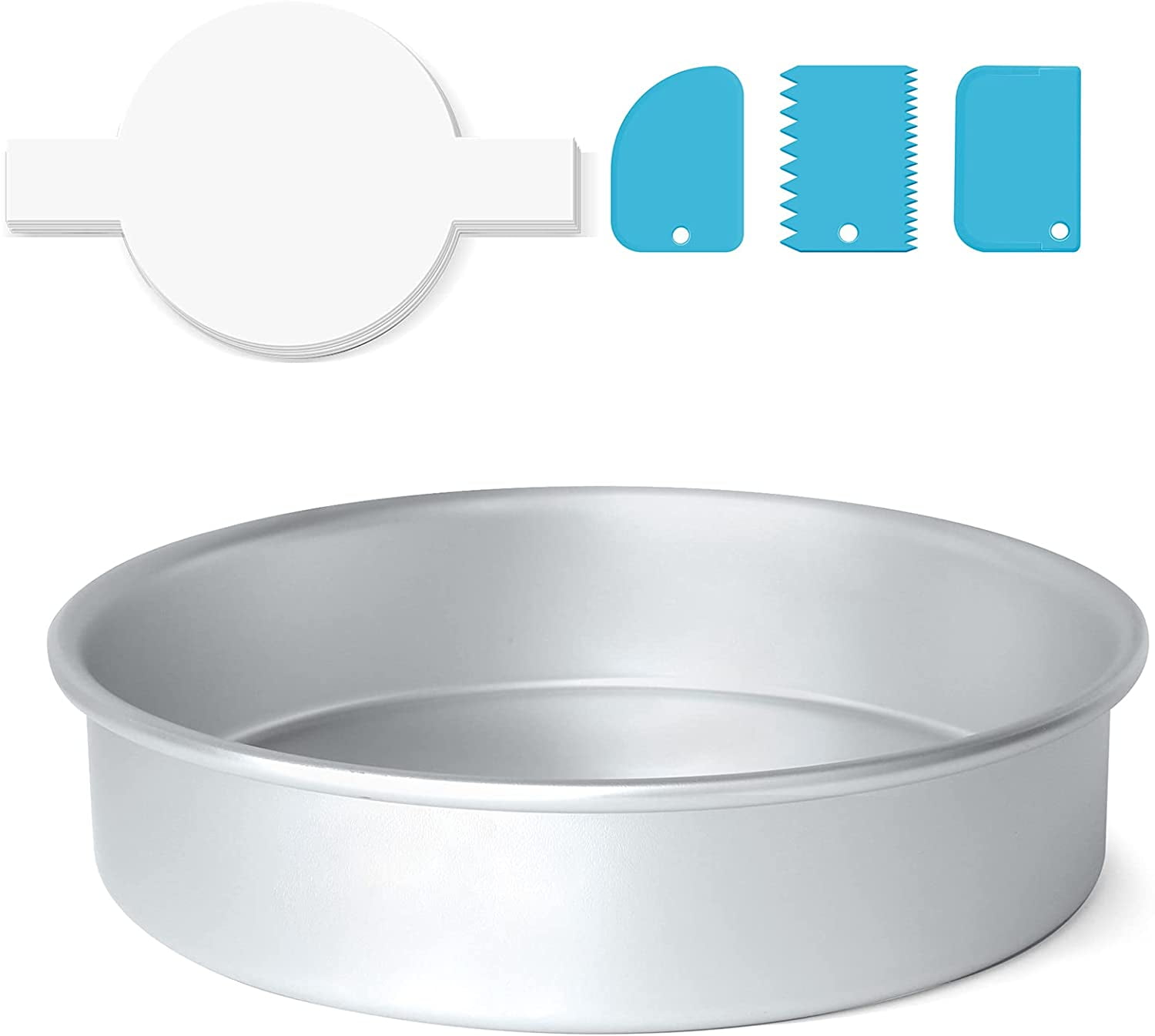 Anodized Aluminum cake pans, cake pan set with 40 Pieces Parchment