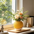 thumbnail image 3 of Modern Woven Textured Split Flower Pot Decorative Bonsai Planter with Saucer for Small Plants Succulents Living Room Home Office Shelf Decor, 3 of 5