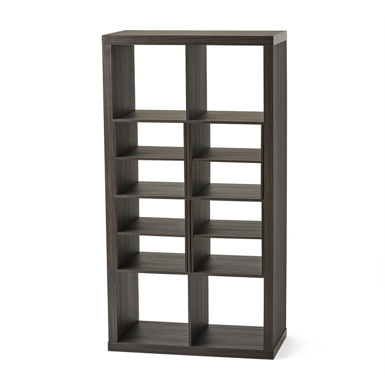 better homes and gardens 8 cube organizer tobacco oak Better Homes & Gardens 8 Cube Organizer with 4 H Shelf Inserts, Tobacco Oak