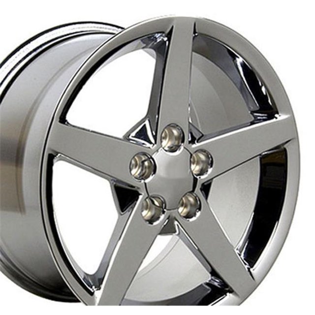 Roue 17 x 8.5 Po, Chrome pour Chevrolet Corvette C6
