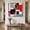 Black Red, variant on Ships Next Day Canvas Wall Art 16"x24", Black Red Geometric Wood Framed Canvas Print Painting, Red White Abstract Art Modern Ready to Hang Picture Wall Decor for Home Bedroom Living Room Dining