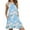 Floral Light Blue, variant on PPYOUNG Women Summer Casual Swing T-Shirt Dresses Beach Cover up Loose Tank Dress XXXL