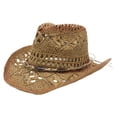 thumbnail image 4 of Shadoumai Straw Cowboy Hat For Women And Men With Shape It Brim Western Cowboy Hat, 4 of 4