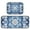 Blue Snowflake, variant on 2-Piece Ultra Soft Absorbent Floor Mats With Anti-Skid Backing For Kitchen Bathroom Laundry Room 3d Glass Snowflake