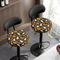 thumbnail image 3 of Renewold Ghost Pumpkin Candy Corn Round Stool Slipcover High Stretch Bar Stool Cover Pub Counter Stool Chair Slipcover 13-15 Inch Vanity Seat Cushion Protectors Halloween Decor, 3 of 6