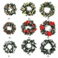 thumbnail image 4 of Christmas Wreath With Battery Powered LED Light String Front Door Hanging Garland Holiday Home Decorations, 4 of 5