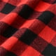 thumbnail image 4 of Gibobby Camisa&nbsp;Vaquera Chaqueta de camisa de franela para niños pequeños, chaqueta a cuadros de manga larga con solapa y botones, chaqueta con bolsillos para bebés y niñas, ab(Rojo, 6-12 Meses), 4 of 5