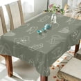 thumbnail image 3 of SKYSONIC 54"X54" Square Tablecloth with Porcelain Hand Drawn Set Prints, Anti-Wrinkle and Smooth Table Cloth for Kitchen/Home Wedding Decoration, 3 of 7
