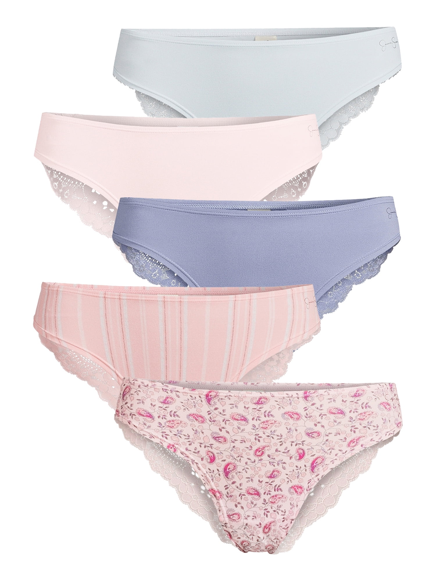 Jessica Simpson Women's Brushed Microfiber Bikini Underwear Multi-Pack 