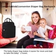 thumbnail image 6 of Ficcug Diaper Bag Backpacks,Waterproof Large Capacity Baby Nappy Bag for Boys Girls,Unisex Baby Travel Portable Baby Changing Bag for Mom Dad,Black, 6 of 6