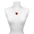 thumbnail image 2 of Delight Jewelry Acrylic Large Maroon Heart - Goldtone Engraved Congrats Class of 2026 Charm Necklace, 18", 2 of 4