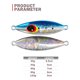 thumbnail image 4 of 8cm 80g Cuchara Jigbait Señuelo de pesca hundido Artificial para río (Plata azul) Sywqhk Alta Calidad, 4 of 7