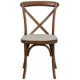 thumbnail image 6 of Flash Furniture HERCULES Series Stackable Pecan Wood Cross Back Chair with Cushion, 6 of 6