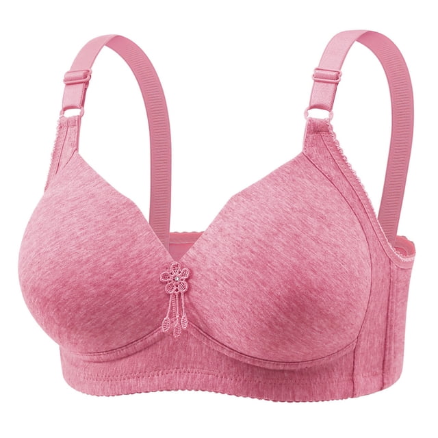 Womens No Underwire Bras Plus Size Comfort Soft Bras Supportive Bralettes Cute Breathable Wireless Bra