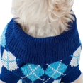 thumbnail image 4 of Pet Life LLC SW1BKXS Pull pour Animaux de Compagnie Style Argyle Côtelé, 4 of 5