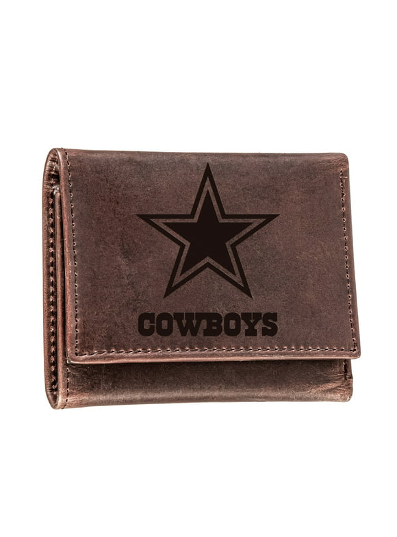 Evergreen Dallas Cowboys Tri-Fold Wallet, Brown