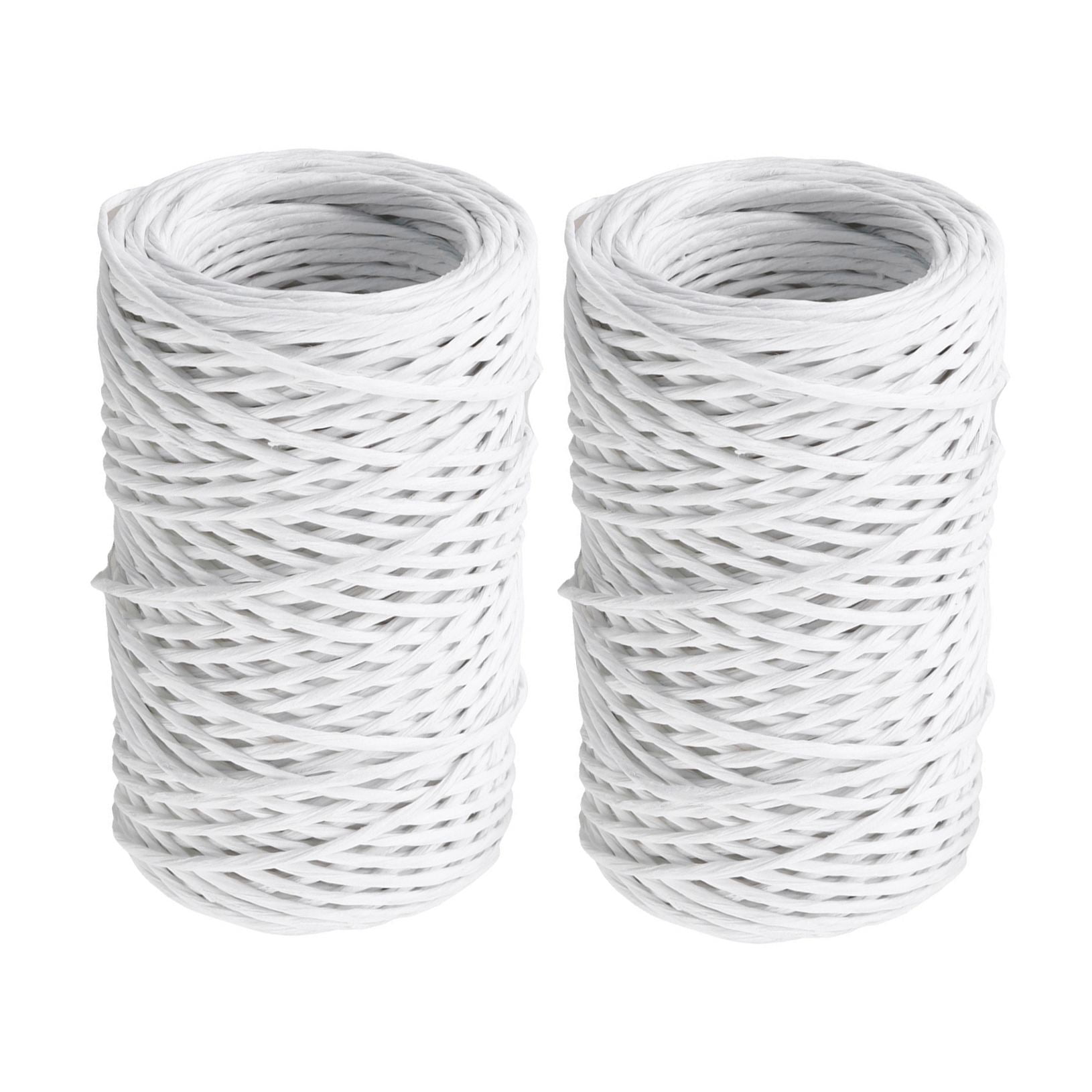 DEEPCRAFF White Floral Wire with Paper Wrap for Gardening, Bouquet Binding, Flower Arranging, and Craft Projects