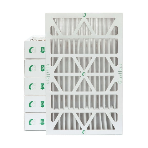 16x25x4 MERV 13 AC Furnace 4" Inch Air by Glasfloss Industries. 6 PACK (Actual Depth: 3-3/4")