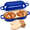 Blue, variant on Xinabrius Mini Double Dutch Oven for Sourdough Bread Baking, Enameled Cast Iron Bread Baker with Lid, Dual Round Loaf Pan, Bake Two Loaves at Once, Red