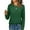 Green, variant on Oplxuo Basic Long Sleeve Striped Shirts for Women Casual Crewneck Pullover Tops Stylish Colorblock Sweatshirt