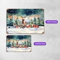 thumbnail image 5 of Merry Christmas Santa Reindeer Antlers Goldendoodle Sleigh Xmas Winter Holiday Horizontal Metal Aluminum Sign Doodle Dog Lover Gifts Idea Wall Art Home Decor - 00023, 5 of 5