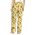 thumbnail image 3 of Picia European-style Pattern Sunflower Womens Soft Woven Cotton Elastic Waistband Sleep Pajama Pant Lounge Sleep Pant With Pockets And Drawstring-X-Large, 3 of 9