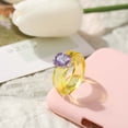 thumbnail image 3 of Anillo de diamantes de color gelatina, dulce y colorido, femenino y lindo, anillo de resina, anillo de diamantes, 3 of 3