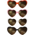 thumbnail image 1 of 4pcs Heart Effect Diffraction Glasses, 3d Heart Sunglasses That Can Turn The Light Into A Heart Shape, Heart-shaped Glasses With Special Effects Can B, 1 of 1